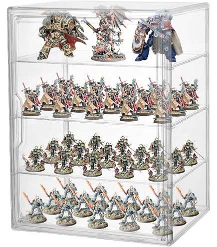 Amazon.co.jp: 透明アクリルミニチュア収納ケース 積み重ね可能