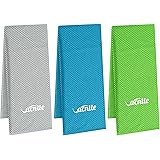 VACNITE クールタオル 速乾タオル 超吸水 軽量 速乾 熱中症対策 100×30cm 1枚 14種類選択可能 防水袋付き