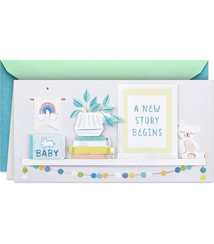 3D Pop-Up Baby Boy Greeting Card - Elephant Design Elastic Pop Up Card