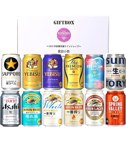 Amazon.co.jp: 国産ビール 500ml飲み比べ6缶セット【贈り物/ギフトに