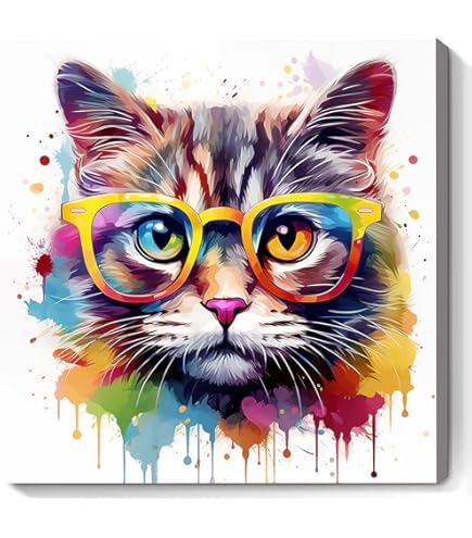 Amazon.co.jp: XBUMHOAL カラフルなキリン キャンバス ウォール