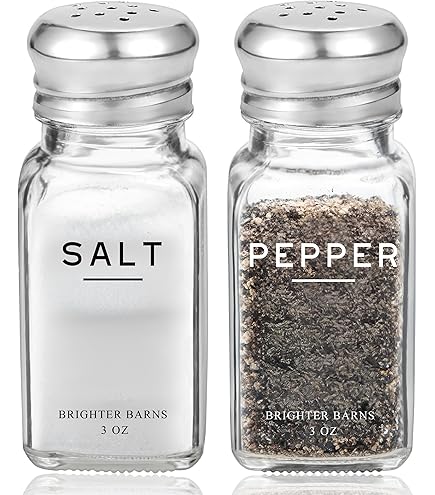 Amazon | (Clear) - Salt and Pepper Shakers Glass Set (Clear