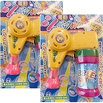 電動シャボン玉4種類100本(電池式)未使用 RiZKiZ シャボン玉 電動 バブルガン 2個組 おもちゃ しゃぼん玉