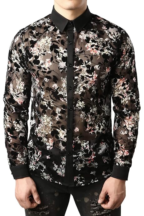 Flower Lace Sheer Blouse 