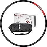PROIRON フラフープ 内部重量が均一 収納袋付き 1.8kg 8本(7ダーク+1レッド)