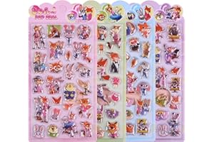 【4枚セット】Sediven 3dシール 立体シール ぷくぷく キラキラ ごほうび 3D 可愛い 女の子 携帯電話飾り用 手帳用 DIY用 日記帳用 手芸用品 貼り付け可能 (B4)