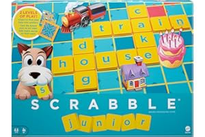 Mattel Junior Scrabble Board Game for 2-4 Players, Ages 5 and Up