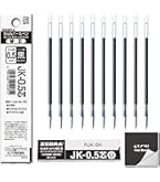 Amazon | ゼブラ ジェルボールペン替芯 多色多機能 JK-0.5芯 黒 10本 B