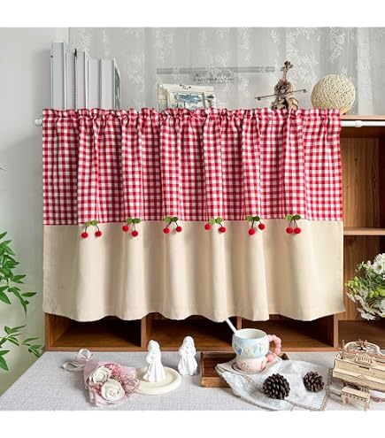 Amazon｜ArtOFabric チェック柄ポリエステルギンガムカーテンパネル(2