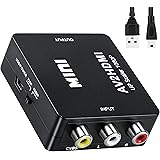 RCA to HDMI変換コンバーター AV to HDMI 変換 コンバーター アナログ RCA コンポジット （赤、白、黄） 3色端子 hdmi 変換アダプタ TV Box、古いDVDレコーダー、カセットデッキ、古いゲーム機（PS1、PS2、PS