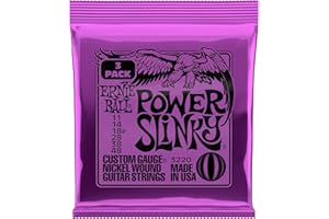 Ernie Ball Power Slinky Nickel Wound Electric Guitar Strings 3 Pack - 11-48 Gauge