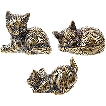 真鍮製 Brass 仔猫 2体 置物 真鍮製 Brass 仔猫 2体 置物