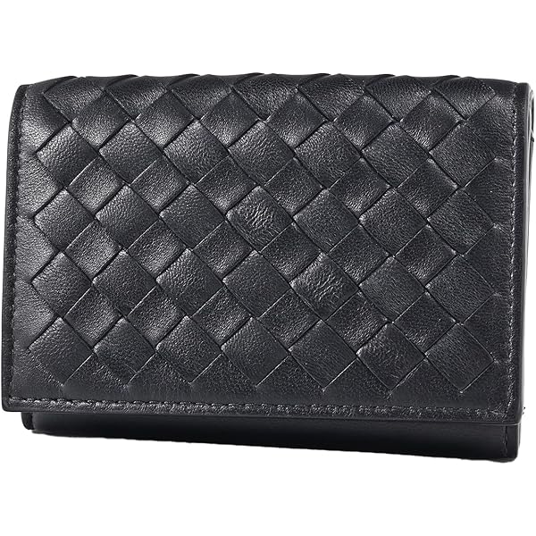 美品❗️ BOTTEGA VENETA イントレチャート ブラックレザー 折り財布 イントレチャート スモール 二つ折りウォレット のために
