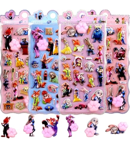 Amazon.co.jp: ズートピア 4枚入 ぷにぷに おしり シール帳 可愛い