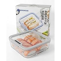 Amazon｜BOROHOUSE 耐熱ガラス 保存容器 7点セット（240ml×4、560ml×2