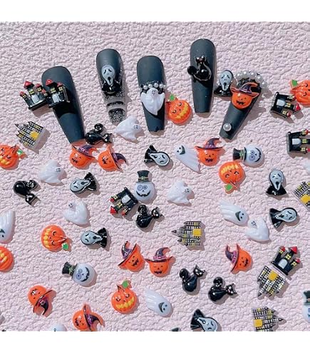 Amazon | ネイルパーツ おばけ 100個セット 3D 立体 可愛い 幽霊