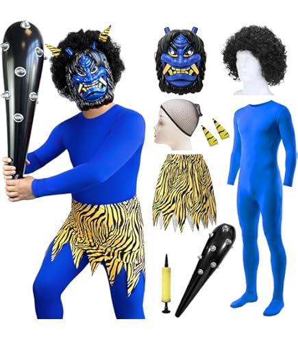Amazon.co.jp: コスプレ 鬼くん ツノ付きウィッグ セット 鬼ちゃん