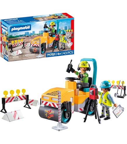 Amazon.co.jp: PLAYMOBIL(プレイモービル) 大型掘り器 工事現場