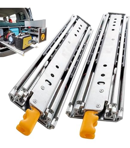 Amazon.co.jp: 工業用 引き出しスライド ロック付 超重量用スライド