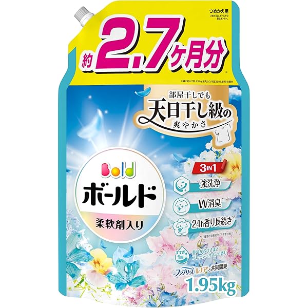 Amazon | ボールド 洗濯洗剤 液体 フレッシュフラワーサボン 詰め替え