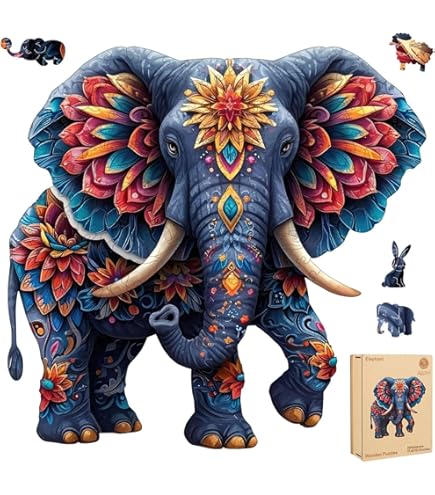 Amazon | Jigfoxy 木製パズル 大人用 ユニークな動物の形の木製