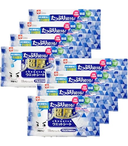 Amazon | レック 水の激落ち 超厚 ウェットシート 20枚入 4個セット