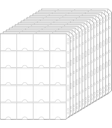 30 Blatt Münzsammel-Seiten Mit 600 Taschen - Für 2x2" Münzen & Ringordner