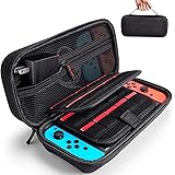 Deruitu Switch用 ケース スイッチ ケース キャリングケース保護カバー 収納バッグ キャリングケース 防塵 防汚 耐衝撃 ナイロン素材 全面保護型 消臭 大容量 旅行用 持ち運び便利 ACアダプター/20個カード/ケーブル/イヤホンなど