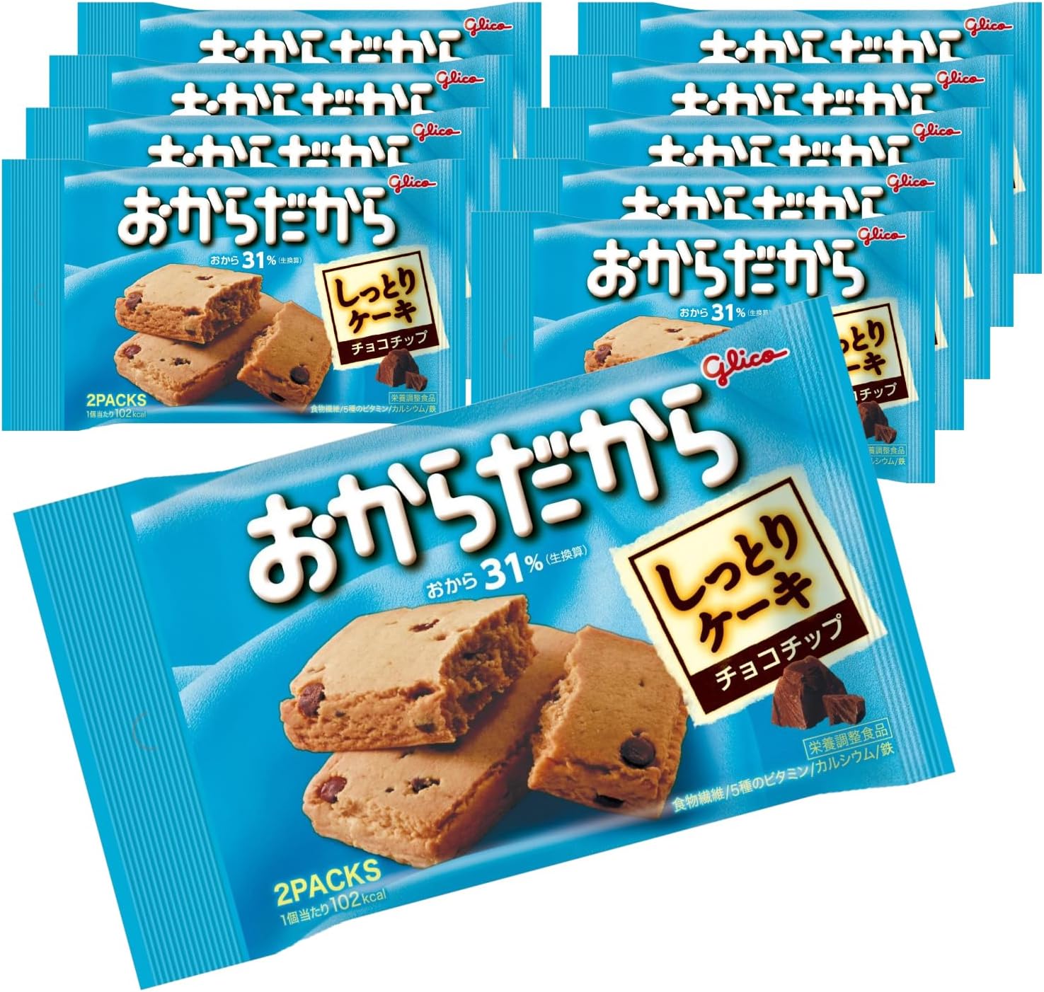 おからだから チョコチップ 2個入り×10個 江崎グリコ 栄養調整食品 glico