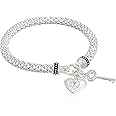 Nine West Women's Boxed Bracelet Pave Heart Stretch