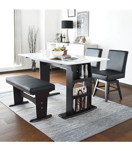 Amazon｜タンスのゲン ダイニングテーブルセット 4点セット 4人