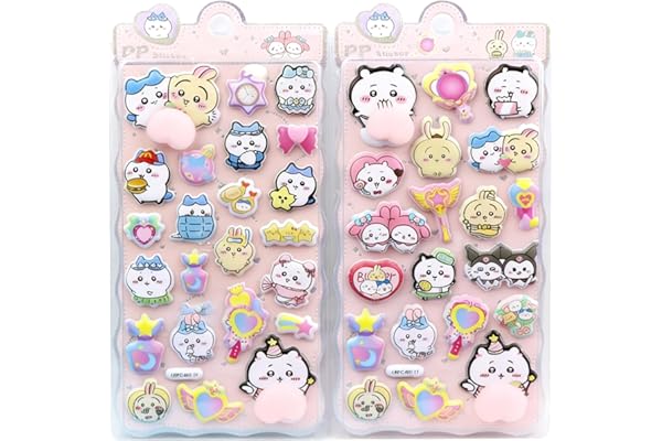 【2枚セット】 おしりぷにぷにシール かわいい ぷくぷく キャラクター 3D マシュマロ ふわふわ もちもち もっちりスクイーズ ステッカー シール帳 デコレーション ごほうび DIYクラフト用 女の子 男の子