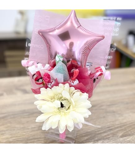 Amazon.co.jp: キャンディブーケ バルーン大ピンク☆透明ギフトバッグ