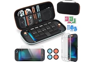 ELUTENG Switch 2 ケース 10点セット スイッチ 2 専用 収納バッグ 保護カバー 大容量収納バッグ Switch 2専用対応 耐衝撃 switch 2本体&アクセサリー用プロテクティブケース 防水 軽量設計 ブラック