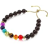 Believe London Gemstone Healing Chakra Bracelet Anxiety Crystal Natural Stone Men Women Stress Relief Reiki Yoga Diffuser Sem