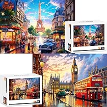 Amazon | 2パックパズル 大人用 1000ピース ビッグベンと