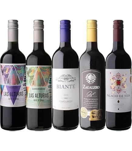 Amazon.co.jp: ワインセット 赤 白 ロゼ 5本 飲み比べ 世界のワイン 超