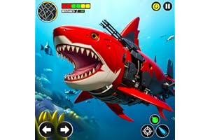 Shark Robot Shooting Attack Robot Shooting Game