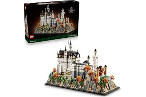 LEGO Architecture Neuschwanstein Castle 21063 Collectible Model Kit, Building Set for Adults, Detailed Recreation of an Iconic European Landmark, Gift for Travel or History Lovers (3455 Pieces)