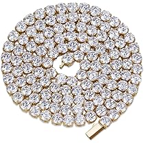 テニスチェーンネックレス 人工ダイヤモンド 316L サージカルステンレス CZ ダイヤモンド テニスチェーン