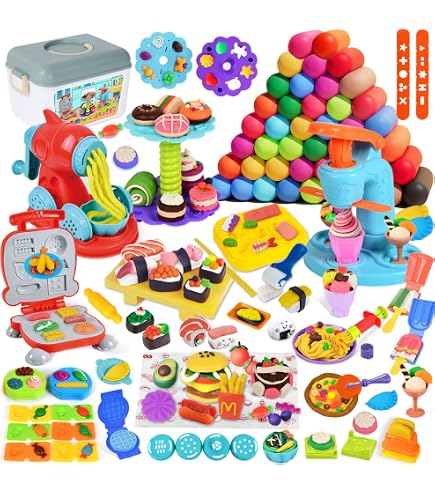 Amazon.co.jp: Jecimco Wheat Clay 96-Piece Deluxe Set DIY Clay Play