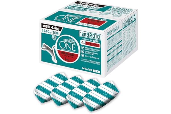 Purina One Cat Indoor Cat for Indoor Cats, Salmon & Tuna, 9.7 lbs (4.4 kg), 15.5 oz (440 g) x 10 Bags