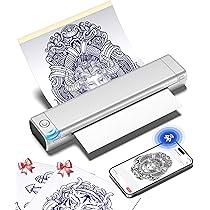 Amazon.co.jp: Phomemo M08Fタトゥープリンター 用紙10枚付属 タトゥー