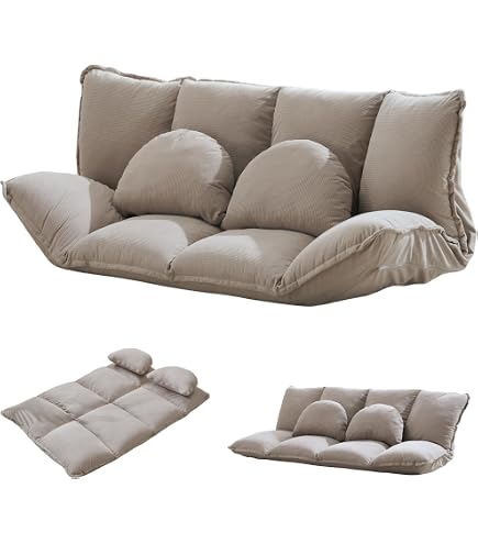 Amazon｜ソファベッド 幅90×奥行き115～165×高さ27～82cm フリーロック
