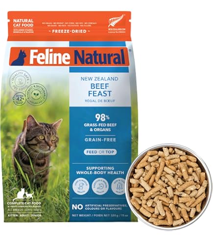 Feline Natural ラム＆キングサーモン フリーズドライ800g Amazon | フィーラインナチュラル フリーズドライ キャットフード ラム