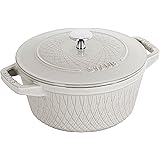 ストウブ(Staub) 「 ツイストココット ラウンド カンパーニュ 20cm 」 両手 鋳物 ホーロー鍋 IH対応 【シリアルナンバー付き日本正規販売品】 Twist cocotte Z1023-187