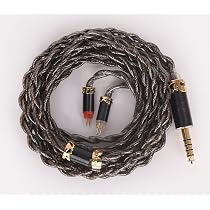 Amazon | 【JSHiFi-金烏】2pin4.4mmリケーブル 8N単結晶銅銀メッキ＋希