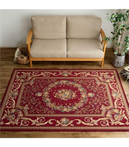 【トルコ絨毯 】200x250cm ウィルトン織り ギャッベ柄 イビサ レッド Amazon | トルコ製 ウィルトン織り ギャベ柄 『イビサ』レッド 約240