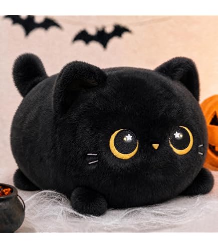 Amazon.co.jp: LSYDCARM 黒猫 ぬいぐるみ ハロウィン ぬいぐるみ | 8