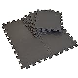 ユノックス ジョイントマット 極厚約14mm ブラック 8枚入 [約30x30x厚さ1.4cm/子供部屋に/防音・断熱効果]